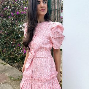 Vestido mini Josefina flores